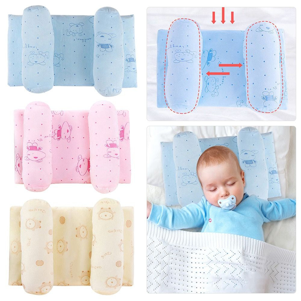 Adjustable Newborn Head Shaping Pillow – Soft, Breathable Cushion for Flat Head Prevention | Portable Infant Support (Random Color & Design, No Box)