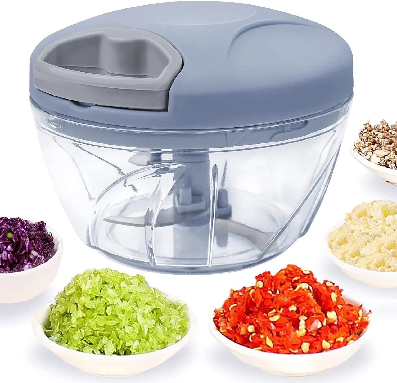 Hand Pulled Multipurpose Chopper & Cutter | Rope Pulled Chopper Multifunctional Meat Grinder, Vegetable Cutter (random Color)