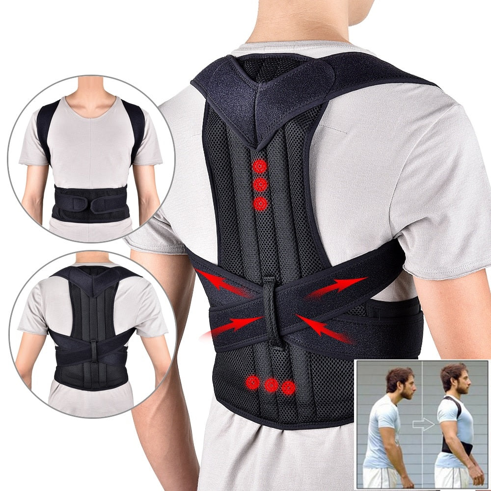 Adjustable Spine Back Support Posture Sensor Belt (random Color)
