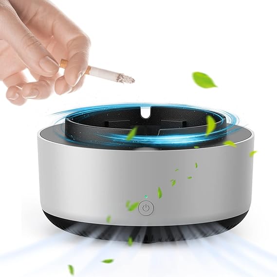 2-in-1 Electronic Smokeless Car Ashtray & Air Purifier – Quiet Multifunction Ashtray (Random Colors, Box Packed)